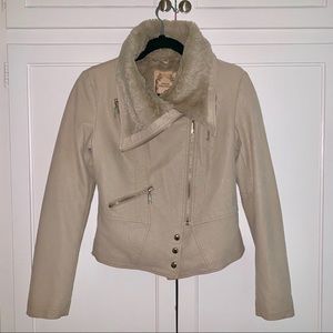 Moto style cropped jacket